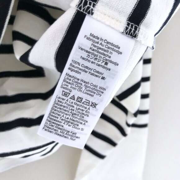 J. Crew Navy and White Striped Long Sleeve Top - Picture 3 of 4